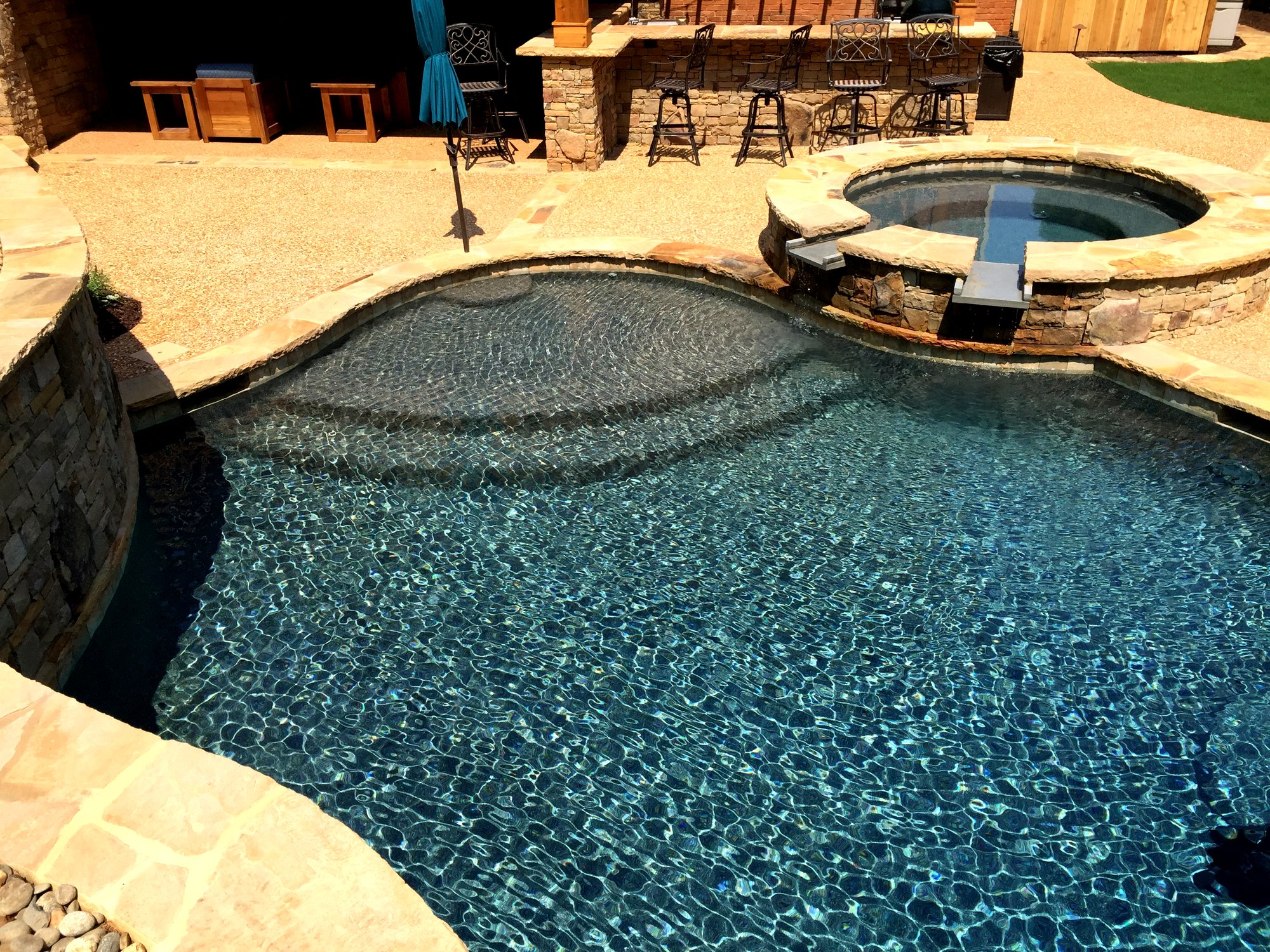 Pool resurfacing — completed project