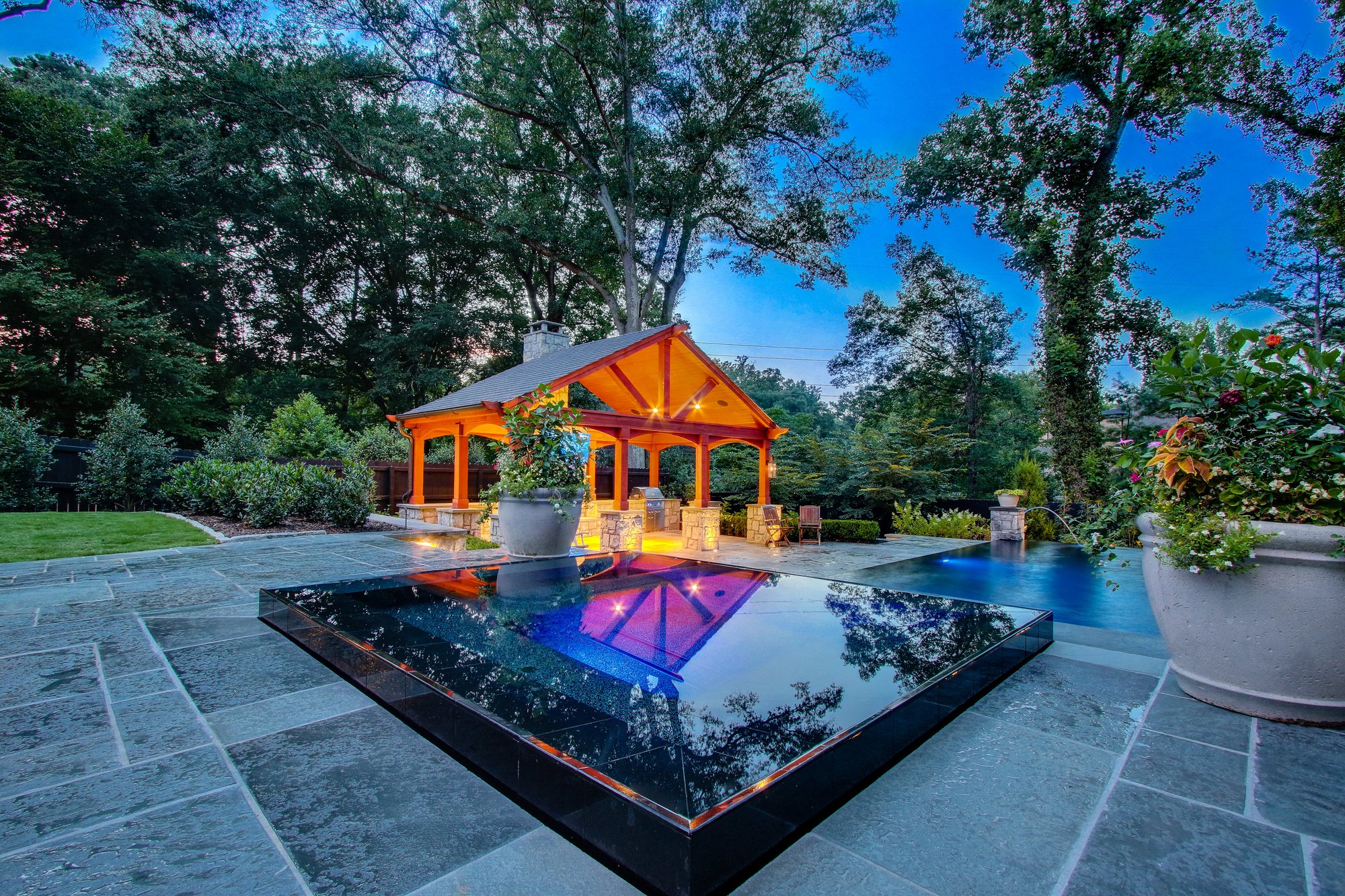 Professional pool photo — finished renovation